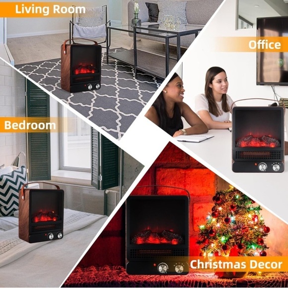 1500W Portable Electric Fireplace Space Heater. - Picture 10 of 11